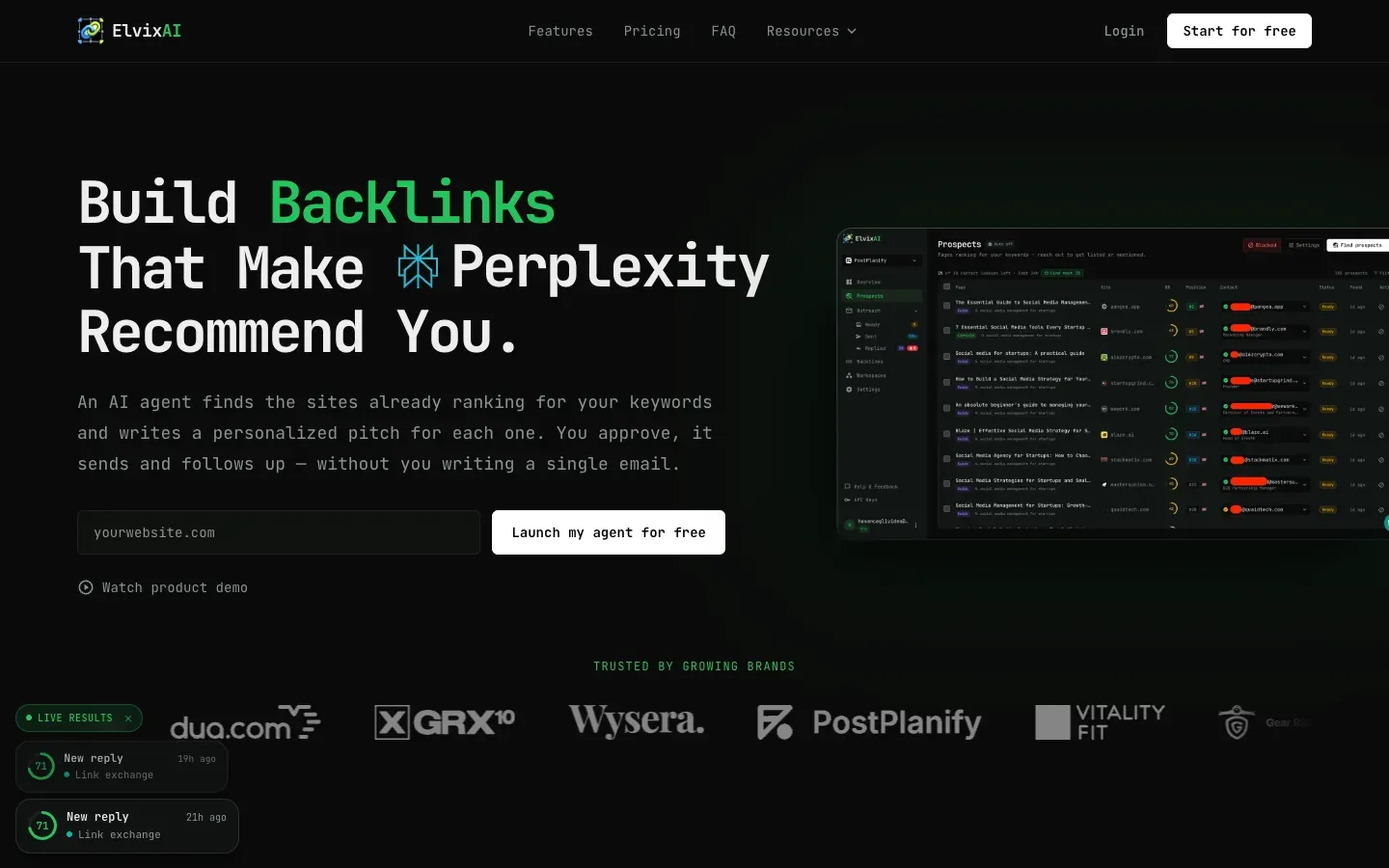 ElvixAI homepage, above the fold, as captured on October 18, 2026